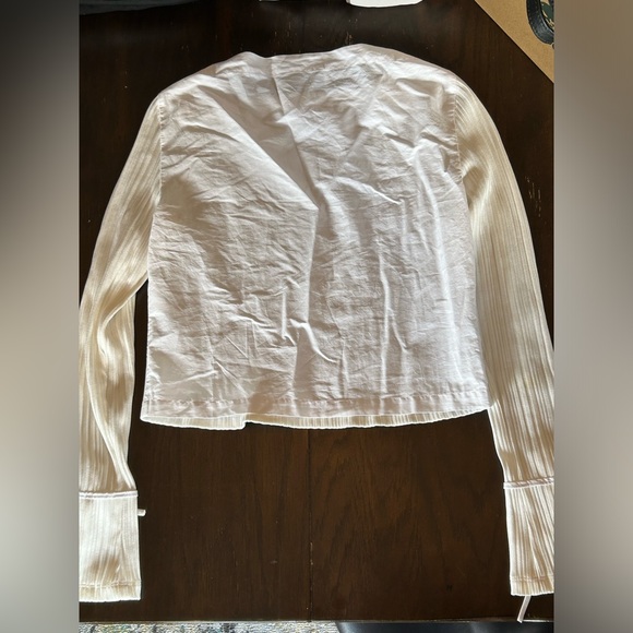 3.1 Philip Lim slip cuff top size small cream& white - Picture 5 of 8